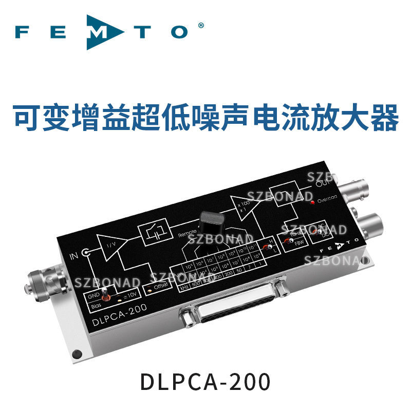 德國FEMTO可變增益電流(跨阻)放大器DLPCA-200